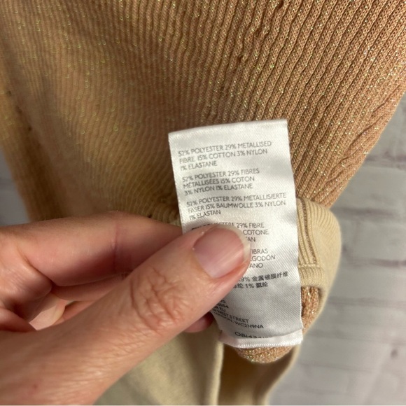 Free People Intimately FP gold shimmer ladies bodysuit size Small glam sexy - Picture 8 of 11